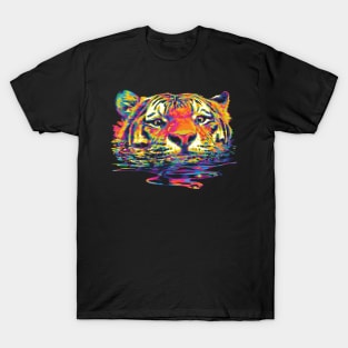 Rainbow Swimming Tiger T-Shirt